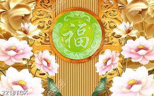Tranh in canvas những bông hoa sen hồng trên nền gỗ