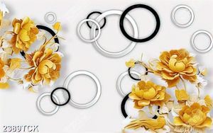 Tranh những bông hoa mẫu đơn điêu khắc gỗ trong hồ