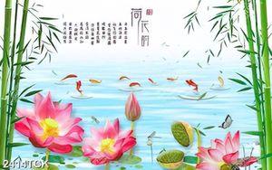 Tranh in canvas đàn cá chép vàng vẫy đuôi xinh đẹp