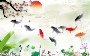 Tranh bông hoa sen giả ngọc bên những viên ngọc in uv