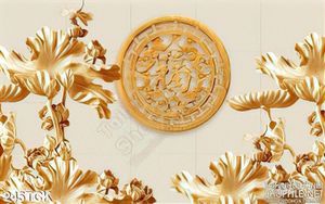 Tranh hoa sen, cá chép gỗ điêu khắc