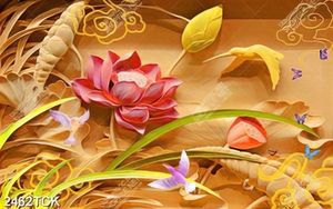 Tranh hai chú chim màu sắc rực rỡ bên đàn bướm xinh