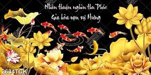 Tranh những bông hoa sen mang sắc trắng tinh khiết