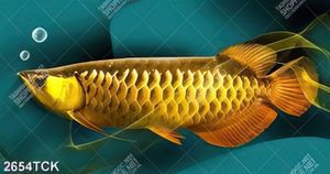 Tranh in uv chú cá chép vàng khổng lồ trong dòng nước
