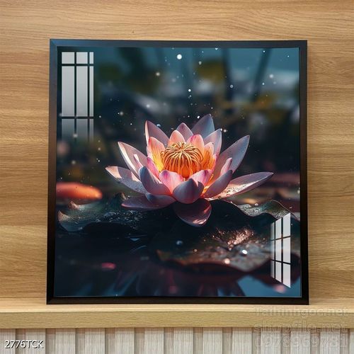 Mẫu tranh decor tường cá chép hoa sen 