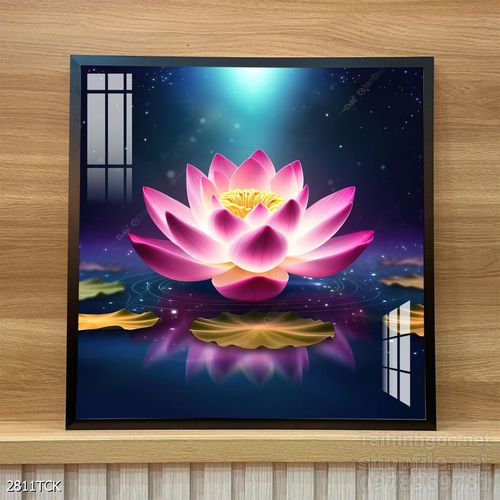 Mẫu tranh decor tường cá chép hoa sen 