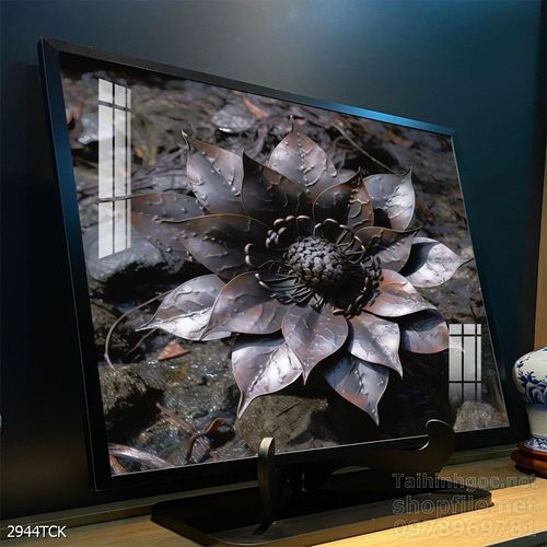 Mẫu tranh decor tường cá chép hoa sen 
