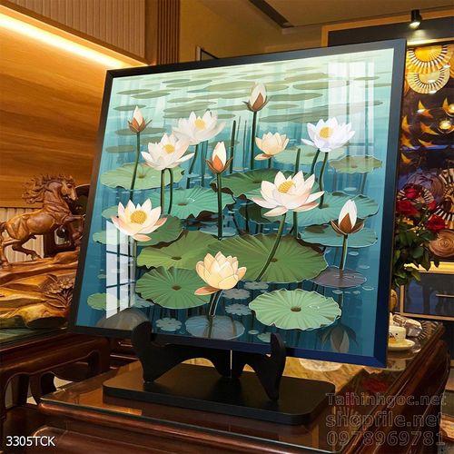 Tranh cá chép hoa sen treo tường mang nhiều ý nghĩa