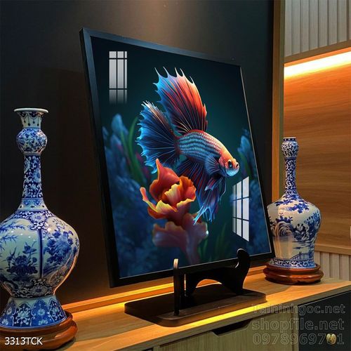 Tranh cá chép hoa sen cực đẹp