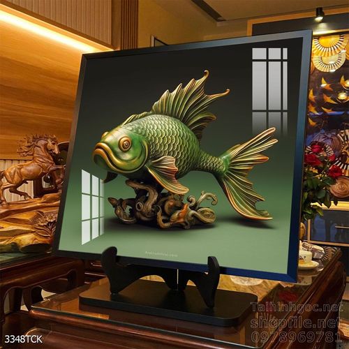 Tranh cá chép hoa sen cực đẹp
