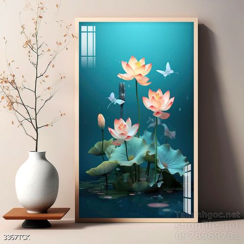 Tranh cá chép hoa sen treo tường mang nhiều ý nghĩa