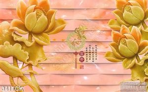 Tranh hoa sen, cá chép giả ngọc nghệ thuật