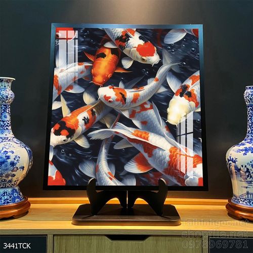Tranh cá chép hoa sen đẹp mang nhiều ý nghĩa 