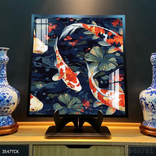 Tranh cá chép hoa sen đẹp mang nhiều ý nghĩa 