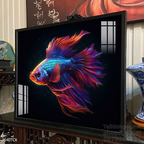 Tranh cá chép hoa sen cực đẹp