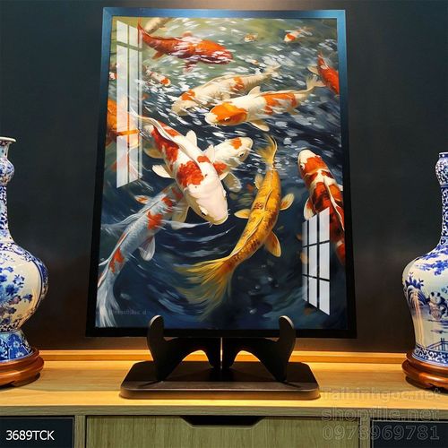Tranh cá chép hoa sen đẹp mang nhiều ý nghĩa 