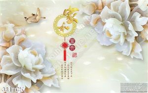 Tranh hoa sen, cá chép giả ngọc kim tiền