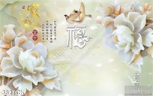 Tranh hoa sen, cá chép giả ngọc phong thủy