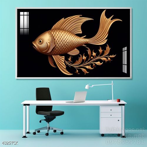 Tranh cá chép hoa sen đẹp mang nhiều ý nghĩa 