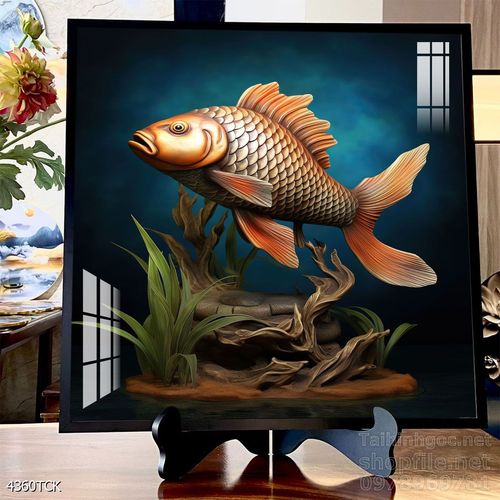 Tranh cá chép hoa sen đẹp mang nhiều ý nghĩa 