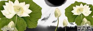 Tranh hoa sen dán tường nghệ thuật