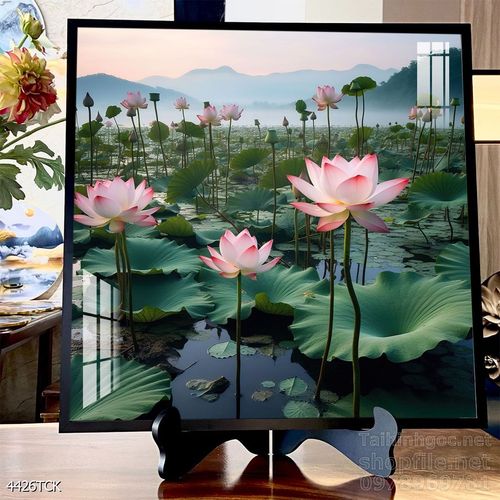 Tranh cá chép hoa sen cực đẹp