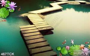 Tranh hoa sen, cá chép spa nghệ thuật