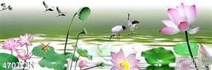 Tranh hoa sen, cá chép nghệ thuật