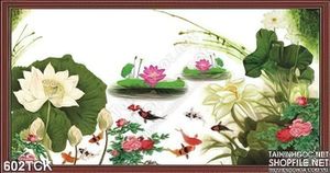 Tranh cá chép vẽ tay đẹp 3d