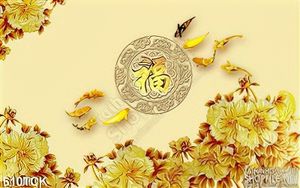 Tranh cá chép và đám hoa sen màu nghệ thuật in file psd