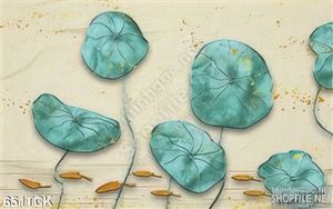 Tranh lá sen 3d đẹp