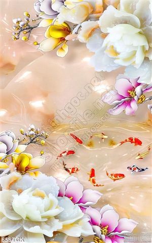 Tranh giả ngọc 3d hoa mẫu đơn