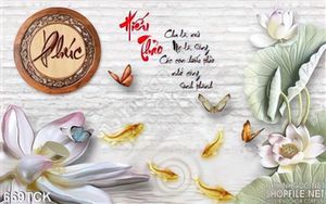 Tranh cá chép hiếu thảo đẹp