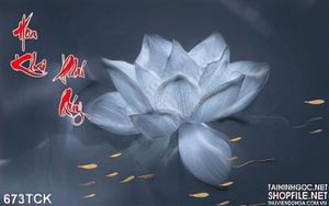 Tranh vẽ tay hoa sen phú quý