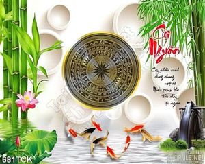 Tranh 3d cá chép cội nguồn