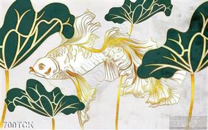 Tranh vẽ cá chép nghệ thuật in uv