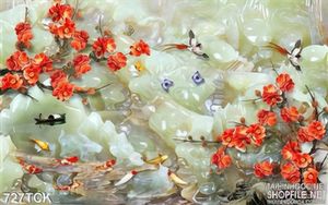 Tranh decor wall giả ngọc cá chép