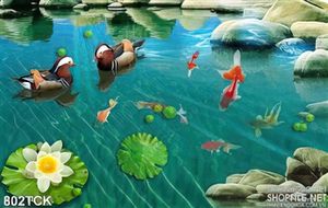 Tranh 3d in uv và đôi vịt trời