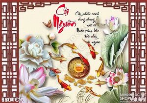 Tranh cội nguồn 3d cá coi quần hội
