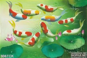 Tranh vẽ cá koi