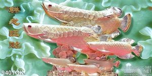 Tranh cá rồng phú quy bằng vàng