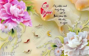 Tranh cội nguồn hoa mẫu đơn giả ngọc