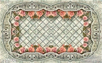 Tranh thảm sàn 3D hoa hồng cổ điển