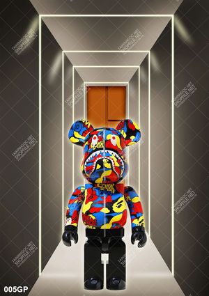 File tranh gấu bearbrick decor trang trí tường đẹp