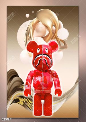 File tranh gấu bearbrick decor trang trí tường đẹp