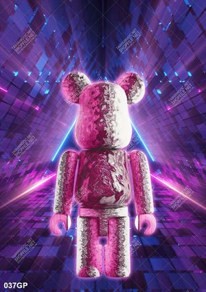 File tranh nghệ thuật gấu bearbrick trang trí tượng đẹp nổi bật