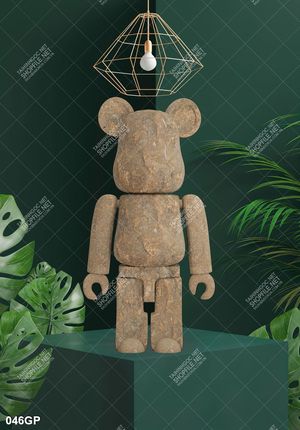 Tranh gấu bearbrick treo tường nổi bật