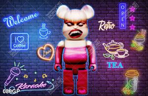 File tranh gấu bearbrick decor trang trí tường đẹp