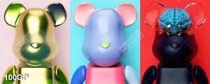 Tranh file gốc gấu bearbrick đẹp ấn tượng