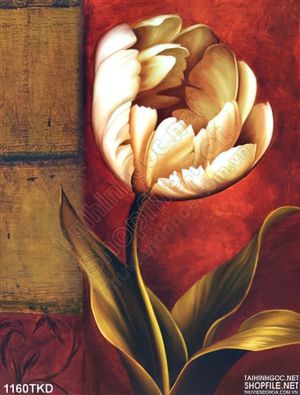Tranh sơn dầu hoa tulip